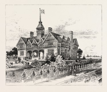 THE CHICAGO EXHIBITION: THE OFFICES OF THE BRITISH COMMISSION, ON THE SHORE OF LAKE MICHIGAN,