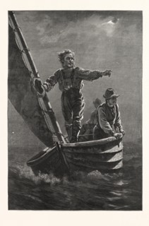 SIGHTING TRAWL BUOY. DRAWN J. G. BROWN, US, USA, engraving 1880