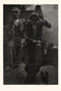LONG-SUFFERING AND PATIENT RACE, engraving 1880, us, usa