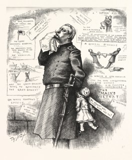 FINANCIAL MISTAKE, engraving 1880, US, USA