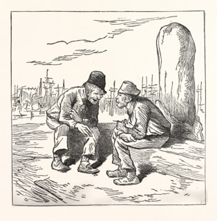 AN INTELLIGENT VOTER, engraving 1880, US, USA, election, elections, voting, politics, vote,