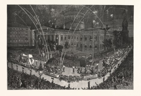 ST. LOUIS FAIR "PROCESSION" THE VEILED PROPHETS." FROM SKETCHES PHOTOGRAPHS BY JOHN SCHOLTEN, ST.