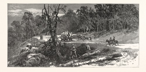 CENTRAL AVENUE. THE NEW RUGBY, engraving 1880, US, USA, America