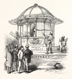 " FREEDOM SUFFRAGE TO BLACKS MEANS FREEDOM SUFFRAGE TO THE WHITES." EVARTS. SOLID SOUTH. " Hurry