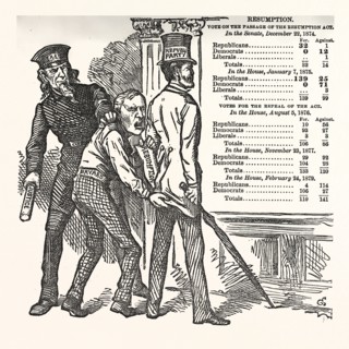 POLITICAL NEMESIS, engraving 1880, US, USA, America