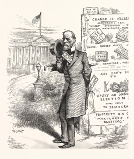 HEIGHT OF ENGLISH AMBITION, engraving 1880, US, USA, America, POLITICS, POLITICAL, POLITIC,