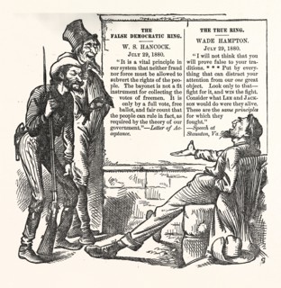 " WHY LAUGH."  Engraving 1880, US, USA, America, POLITICS, POLITICAL, POLITIC, CAMPAIGN, PATRIOTIC