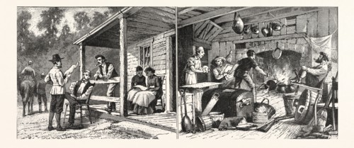 AND ABOUT RUGBYâ€îTHE ENGLISH COLONY TENNESSEE.â€îFROM SKETCHES FRANK H. TAYLOR. Engraving 1880,