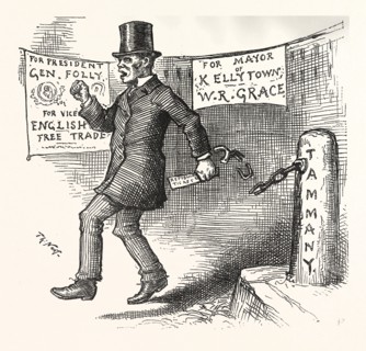 THE GREEK SLAVE EMANCIPATES "Oi'll vote aginst Tariff for Revenue only,' aginst the English Free