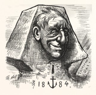 "WELL, I SHOULD SMILE." BUT HANCOCK, 1824 - 1886, NOMINEE FOR PRESIDENT,  IS NOT TILDEN, 1814 -