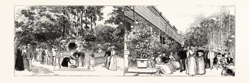 Bad Homburg vor der Hohe, GERMANY: THE LOUIS SPRING AND THE PROMENADE AT THE KURSAAL, 1890