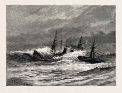 THE NAVAL MANOEUVRES, WITH THE HOSTILE FLEET: H.M.S. ARETHUSA HOMEWARD BOUND WITH THE MAILS, 1890