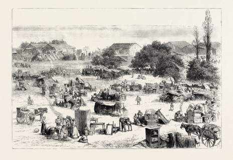 THE GREAT FIRE AT SALONICA, THESSALONIKI, GREECE: THE HOMELESS PEOPLE CAMPING OUT ON THE OUTSKIRTS