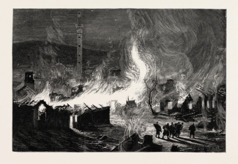 THE GREAT FIRE AT SALONICA, THESSALONIKI, GREECE: SCENE NEAR THE MOSQUE OF SAINT SOPHIA SOON AFTER