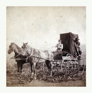 William Gardner in front and Alex Gardner in the back 309 miles west of St. Louis, Missouri, US,