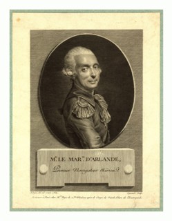 Mr. le maris. d'Arlande, first aerial navigator,  Pujos, André, 1738-1788, artist, Half-length