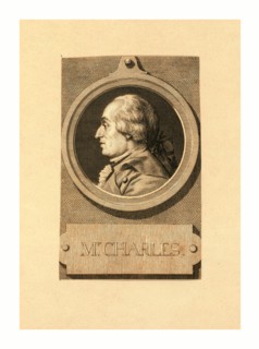 Mr. Charles, Head-and-shoulders profile portrait of French balloonist J.A.C. Charles, who made the