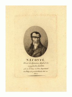 Head-and-shoulders portrait of Nicolas Conte, 1755  1805, who experimented with the use of hydrogen