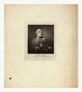 Half-length portrait of French balloonist Joseph Montgolfier, with a glass chamber related to his
