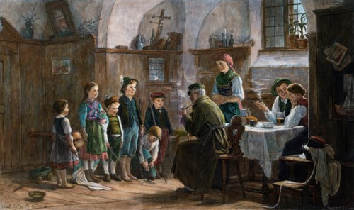 The children and the uncle by Gustav Igler, 1842-1908, Austrian Hungarian. Studied in Vienna and