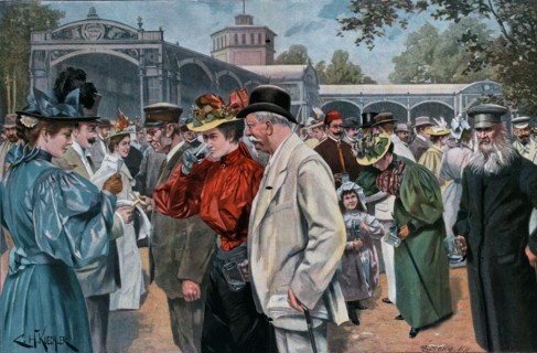 Georg-Viktor Quelle, Bad Wildungen by Carl Hermann Kuechler, 1866-1903. Germany, europe, caucasian,