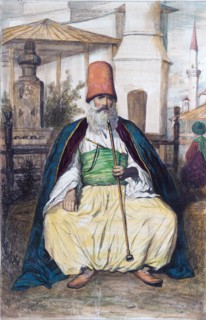 Egyptian Dervish in Austria Hungary, Austro-Hungarian empire, 1855 by Theodore Valerio, 1819-1879,