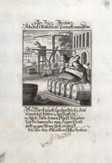The brewer, old master print, 17th century, 1600s, 1700s, engraving, liszt gourmet archive,