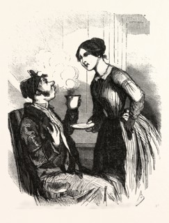Having a drink by Bertall, 1820-1882, Paris, Soyons, France, Europe, 19th century. According to