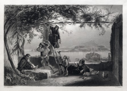 The gulf of Baiae. Baiae or Baia is in the comune of Bacoli in the Campania region of Italy.Art