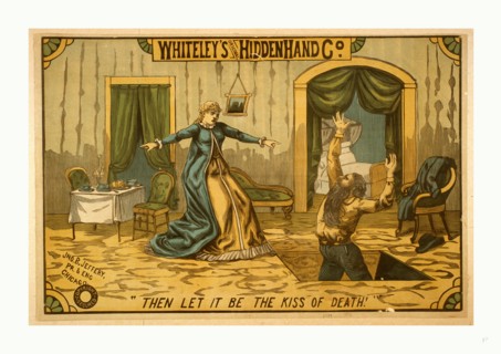 Whiteley's Original Hidden Hand Co. by Jno. B. Jeffery Pr. & Eng., 1884, woodcut, color