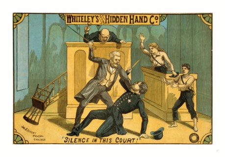 Whiteley's Original Hidden Hand Co. by Jno. B. Jeffery Pr. & Eng., 1884, woodcut, color