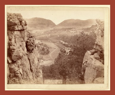 Echo Canyon. Looking through Sioux Pass. On F.E. and M.V. Ry., Hot Springs, S.D., John C. H.