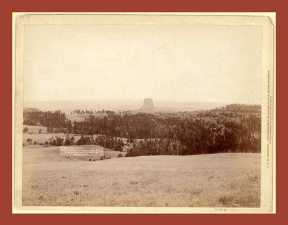 Devil's Tower. From Little Missouri Buttes 4 miles distant, John C. H. Grabill was an american