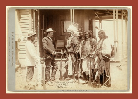 The Interview. Standing Elk, No. 1; Running Hog, No. 2; Little Wolf, No. 3; Col. Oelrich, No. 4;