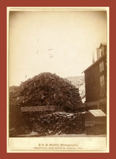 Wood shooting in the air, De Smet Mill, Center City, Dak., John C. H. Grabill was an american