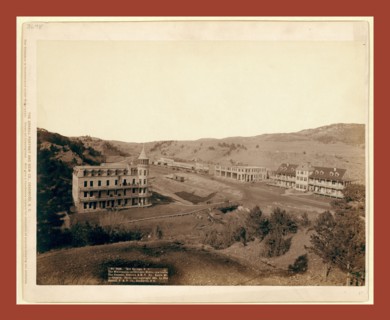 Hot Springs, S.D. The Minnekahta and Gillispie Hotels, new blocks. The Fremont, Elkhorn & M.V. Ry.,
