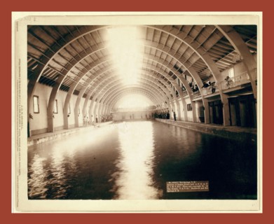 Hot Springs, S.D. Interior of largest plunge bath in U.S. on F.E. and M.V. R'y, John C. H. Grabill