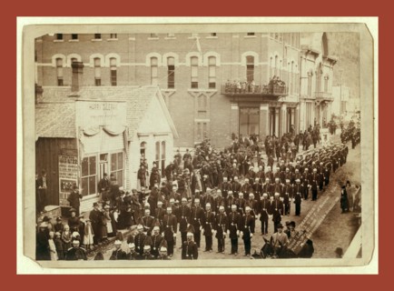 Deadwood. Grand Lodge I.O.O.F. of Dakotas. Street Parade, May 21, 1890, John C. H. Grabill was an