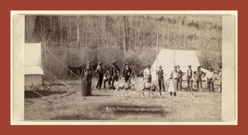 Engineers Corps camp and visitors, John C. H. Grabill was an american photographer. In 1886 he