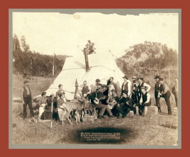 Happy Hours in Camp. G. and B.&M. Engineers Corps and Visitors, John C. H. Grabill was an american