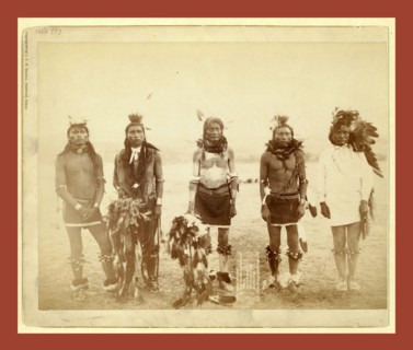 Indian Warriors. Mr. Bear-that-Runs-and-Growls, Mr. Warrior, Mr. One-Tooth-Gone, Mr. Sole (bottom