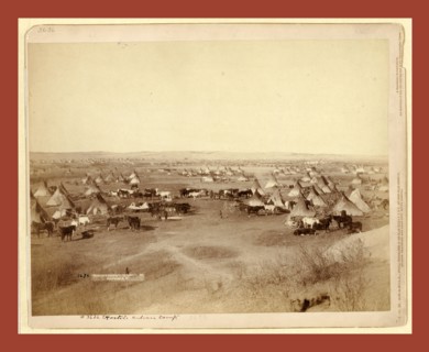Hostile Indian camp, John C. H. Grabill was an american photographer. In 1886 he opened his first