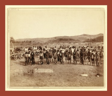 At the dance. Part of the 8th U.S. Cavalry and 3rd Infantry at the great Indian grass dance on