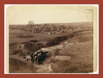 Villa of Brule the great hostile Indian camp on River Brule near Pine Ridge, S.D, John C. H.
