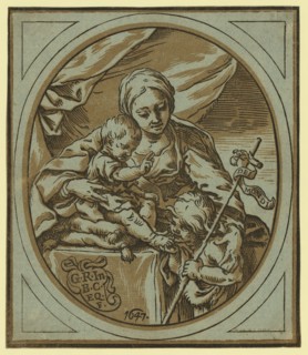 The Virgin, Child, and St. John the Baptist, Coriolano, Bartolomeo, approximately
