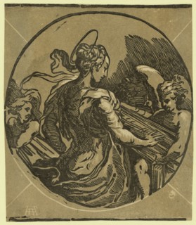 St. Cecilia / AA [monogram of Andrea Andreani], between 1530 and 1550. Trento, Antonio da,