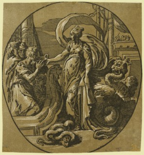 Circe, dating from between 1500 and 1530, Carpi, Ugo da, 1480-approximately 1532, artist,