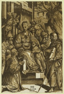 The Virgin and child surrounded by saints and kneeling donor, 1610, Gandini, Alessandro