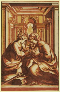 The marriage of St. Catherine, Correggio, 1489?-1534 , artist, between ca. 1500 and 1600,