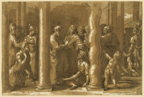 Saints Peter and John curing the sick, Raphael, 1483-1520, artist, between ca. 1500 and 1600,